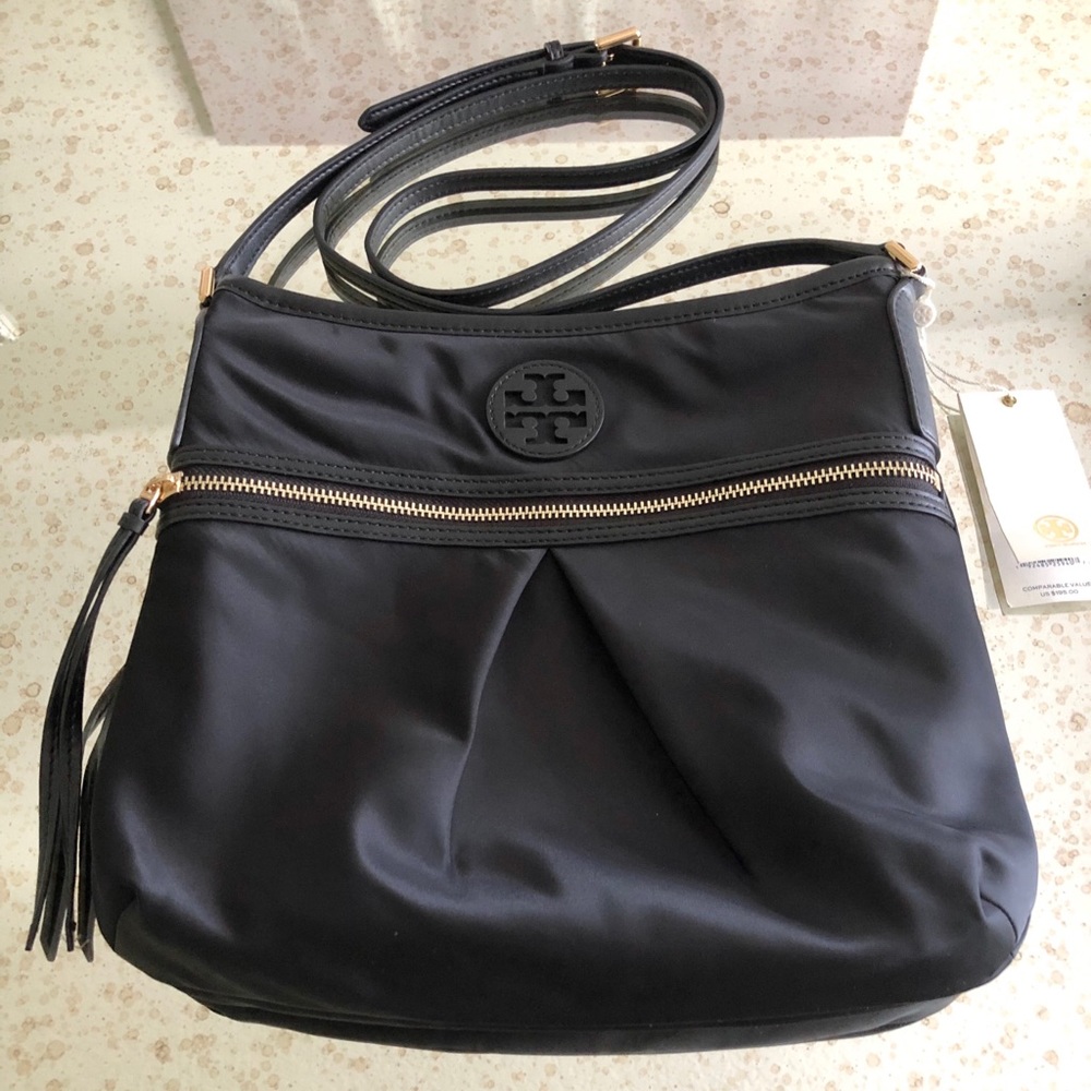 Tory Burch Black Nylon Swingpack Crossbody